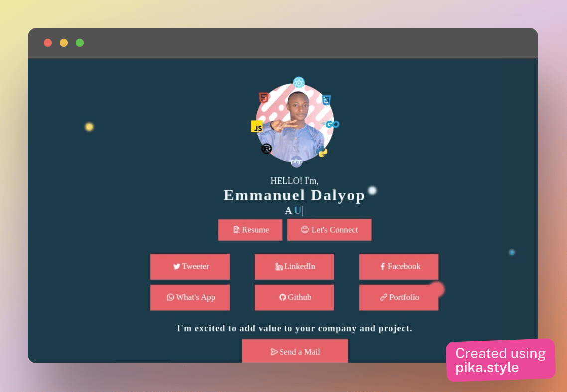 web card design by EcodeJR