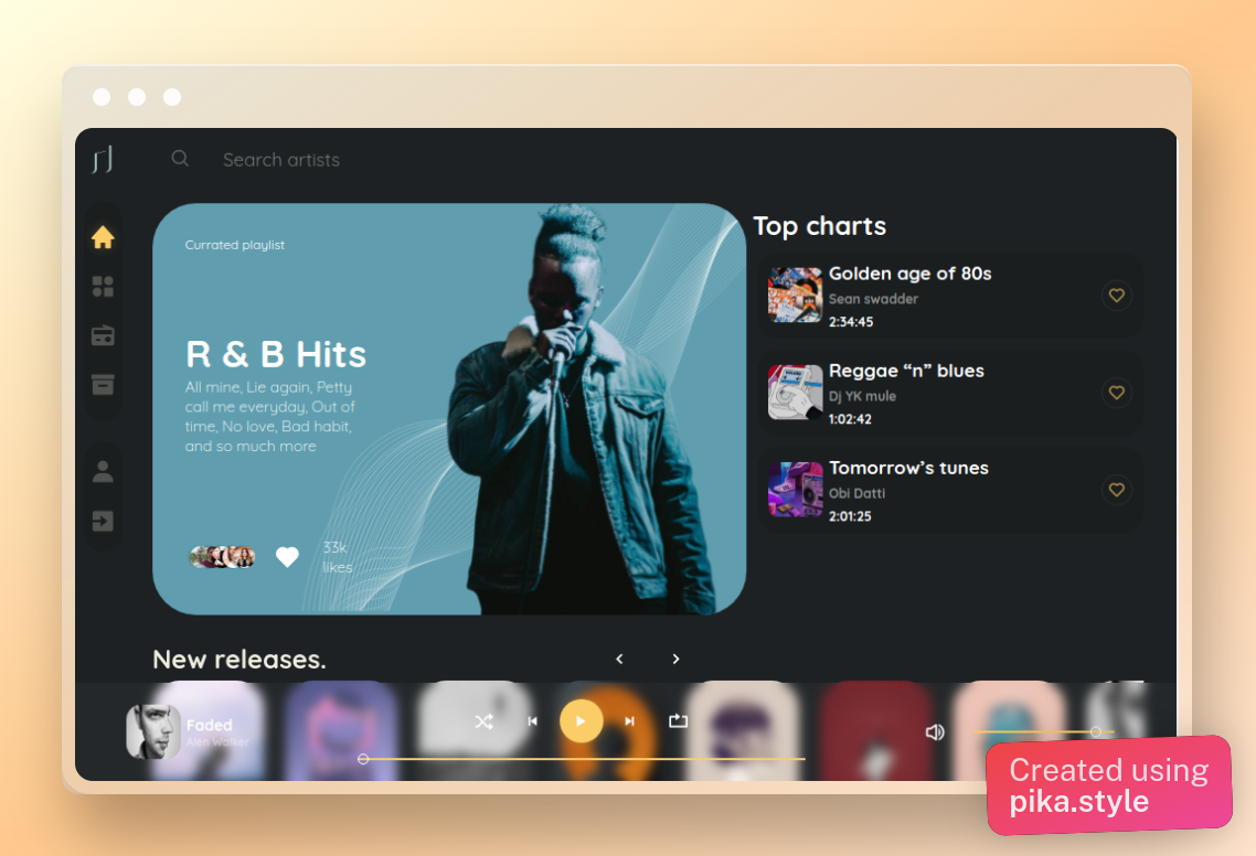 music streaming web site by EcodeJR