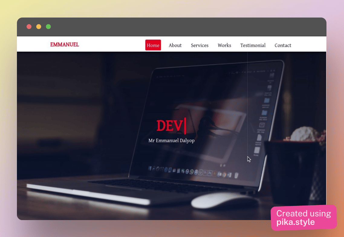 Emmanuel Dalyop's Old porfolio design