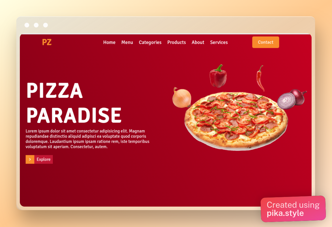 pizza delivery web site by EcodeJR