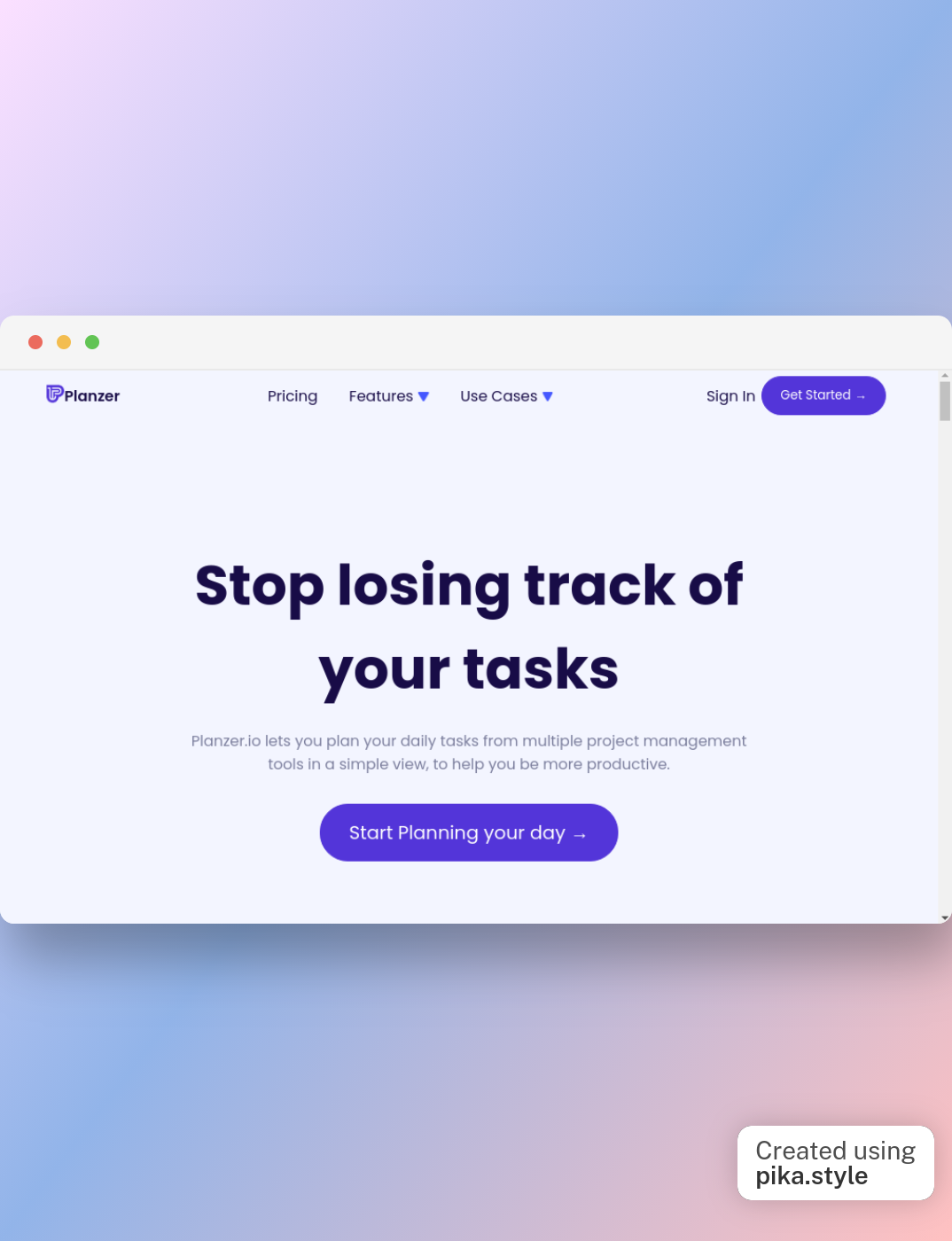 Trake keeping site for augment pluse